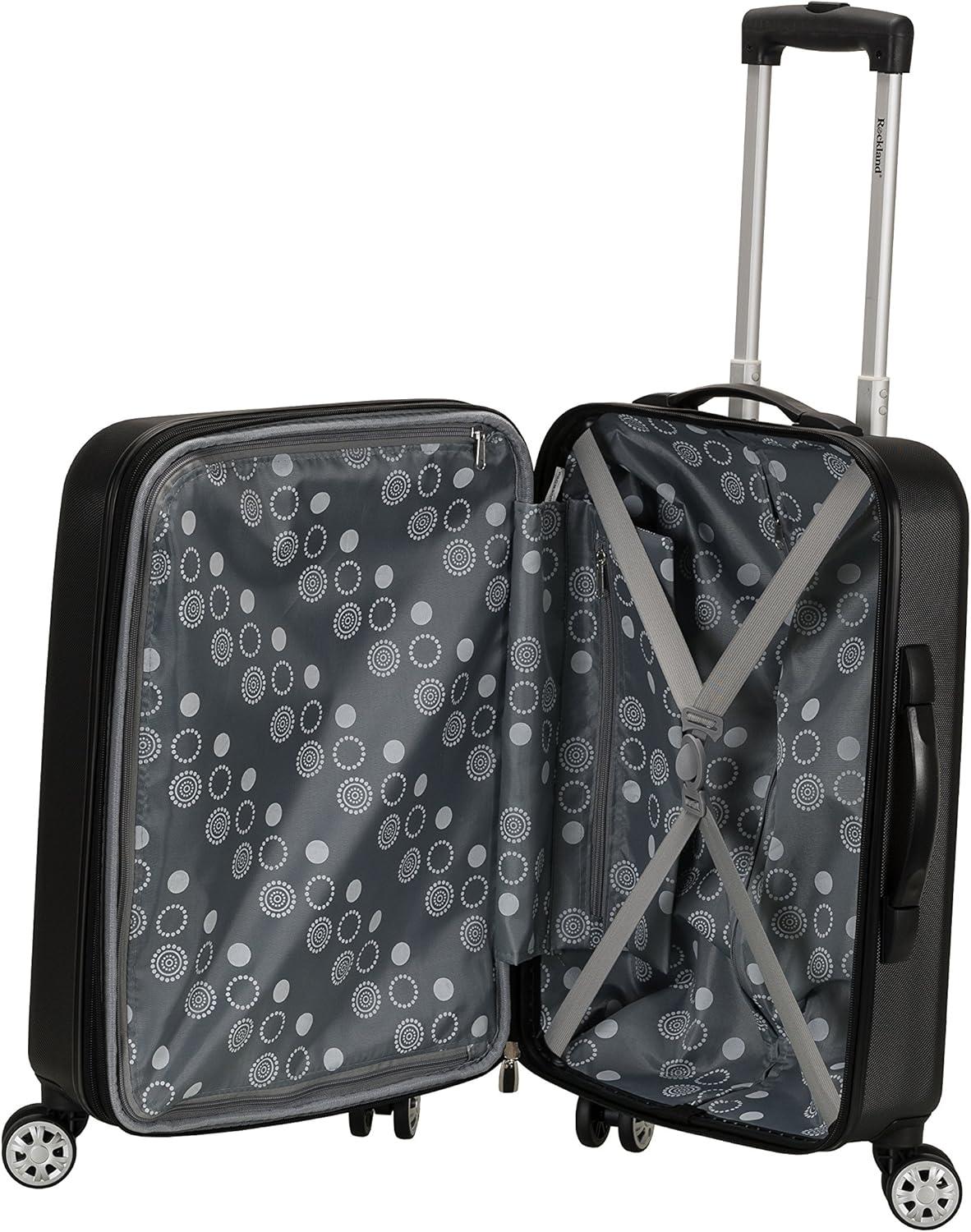 imageRockland Melbourne Hardside Expandable Spinner Wheel Luggage Quilt 2 Piece 2028