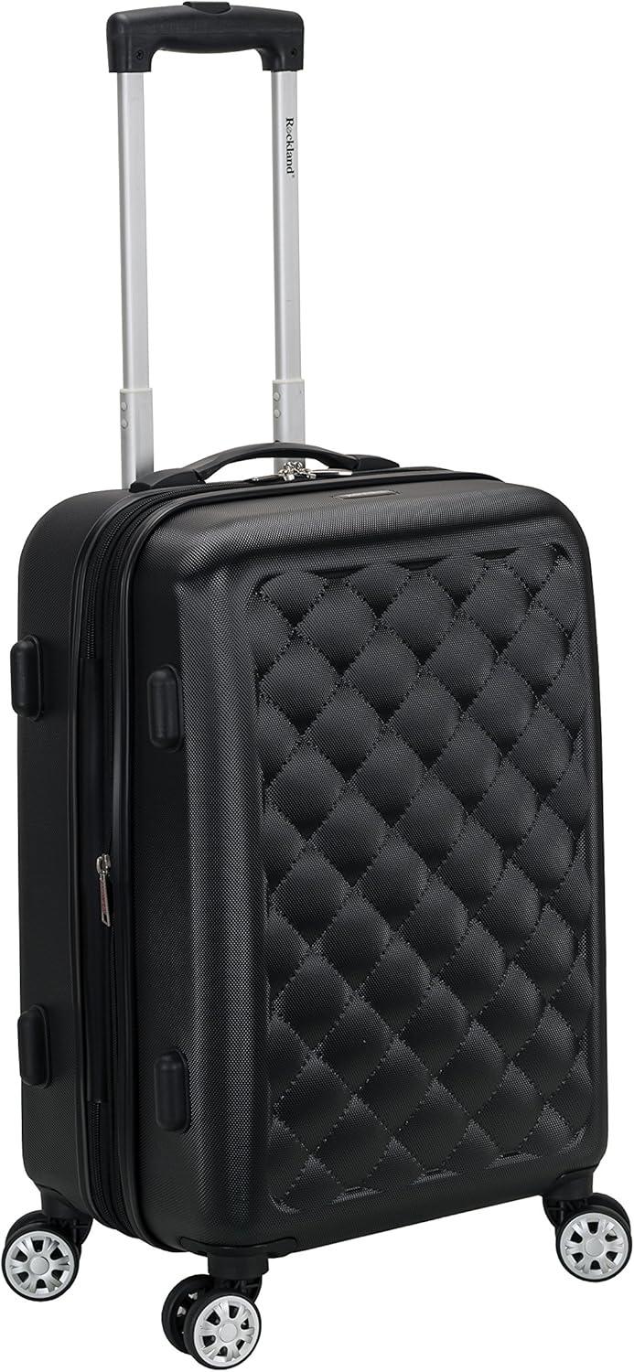 imageRockland Melbourne Hardside Expandable Spinner Wheel Luggage Quilt 2 Piece 2028