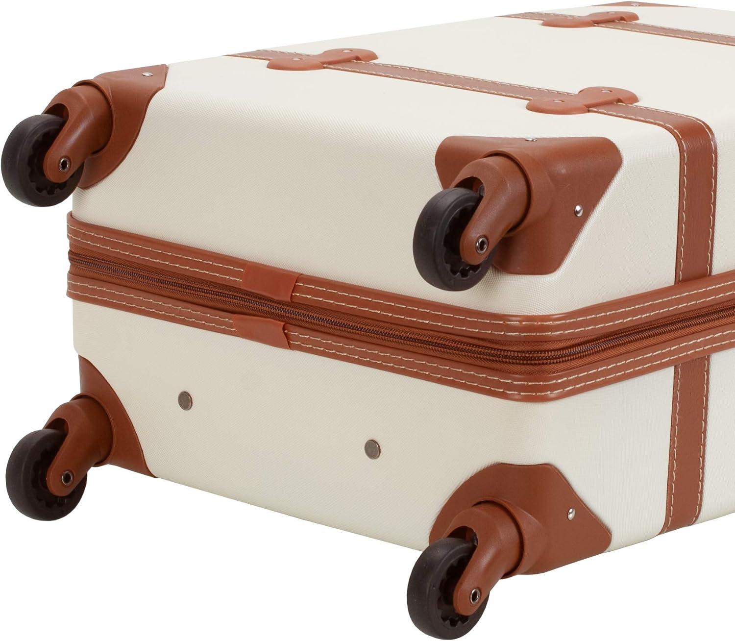 imageRockland Stage Coach 20Inch Rolling Trunk Champagne 20InchWhite