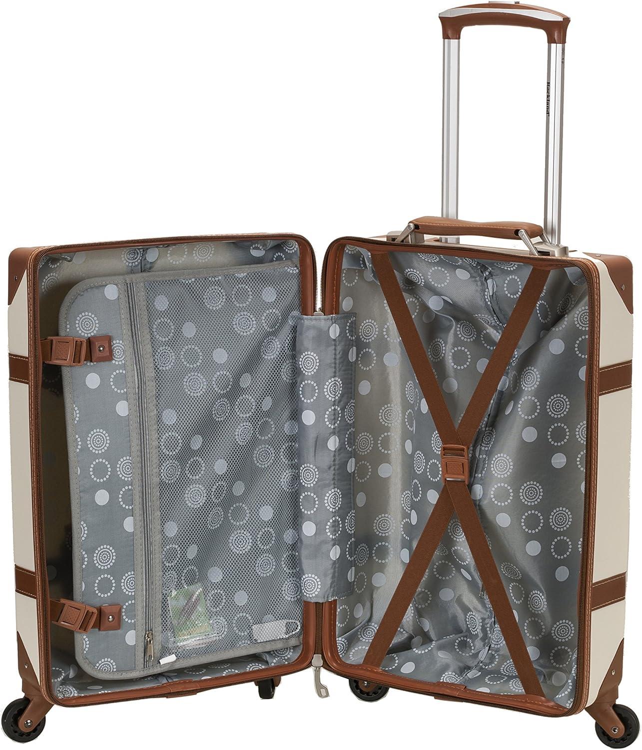 imageRockland Stage Coach 20Inch Rolling Trunk Champagne 20InchWhite