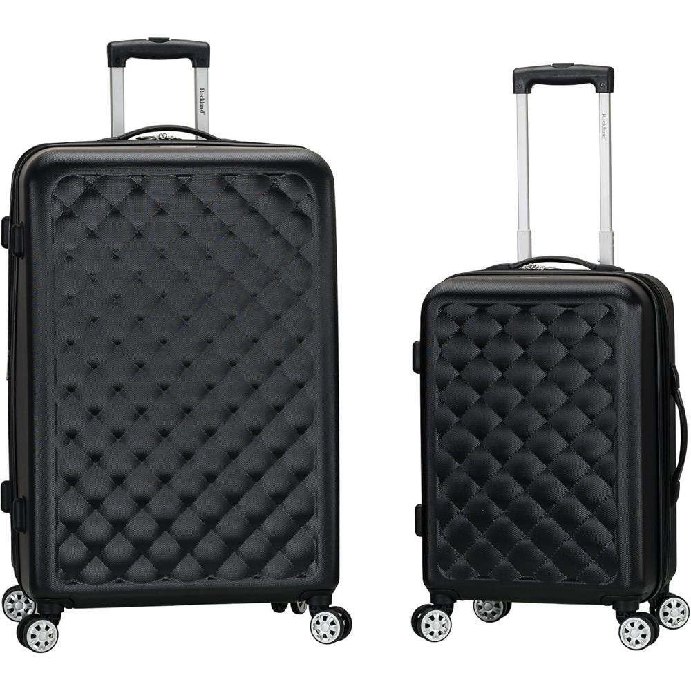 imageRockland Melbourne Hardside Expandable Spinner Wheel Luggage Quilt 2 Piece 2028