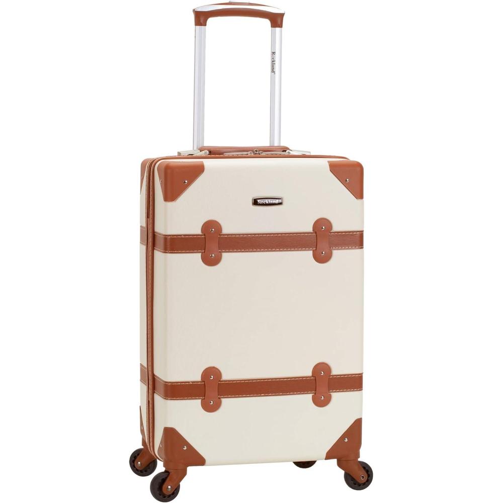 imageRockland Stage Coach 20Inch Rolling Trunk Champagne 20InchWhite