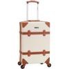 Rockland Stage Coach 20-Inch Rolling Trunk, Champagne, 20-Inch(White)