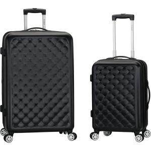 Rockland Melbourne Hardside Expandable Spinner Wheel Luggage, Quilt, 2 Piece (20″/28″)