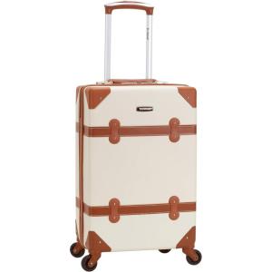 Rockland Stage Coach 20-Inch Rolling Trunk, Champagne, 20-Inch(White)