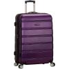 Rockland Vara Softside 3-Piece Upright Luggage Set, Acu Camo, 3-Piece Set (20 inch/28 inch/22 inch duffel)(PURPLE)
