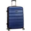 Rockland Vara Softside 3-Piece Upright Luggage Set, Acu Camo, 3-Piece Set (20 inch/28 inch/22 inch duffel)(BLUE)