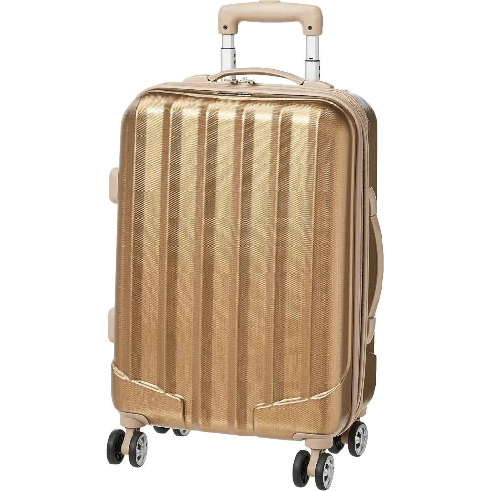 imageRockland Melbourne Hardside Expandable Spinner Wheel Luggage Set White CarryOn 20Inch and Tote 14InchBronze