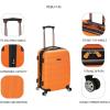 Rockland Melbourne Hardside Expandable Spinner Wheel Luggage Set, White, Carry-On 20-Inch and Tote 14-Inch(Black Wave)