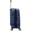 Rockland Melbourne Hardside Expandable Spinner Wheel Luggage Set, White, Carry-On 20-Inch and Tote 14-Inch(Blue)