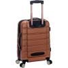 Rockland Melbourne Hardside Expandable Spinner Wheel Luggage Set, White, Carry-On 20-Inch and Tote 14-Inch(Brown)