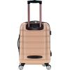 Rockland Melbourne Hardside Expandable Spinner Wheel Luggage Set, White, Carry-On 20-Inch and Tote 14-Inch(Champagne)