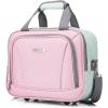Rockland Melbourne Hardside Expandable Spinner Wheel Luggage Set, White, Carry-On 20-Inch and Tote 14-Inch(Multicolor)