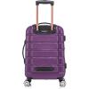 Rockland Melbourne Hardside Expandable Spinner Wheel Luggage Set, White, Carry-On 20-Inch and Tote 14-Inch(Purple)