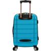 Rockland Melbourne Hardside Expandable Spinner Wheel Luggage Set, White, Carry-On 20-Inch and Tote 14-Inch(Turquoise)