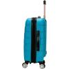Rockland Melbourne Hardside Expandable Spinner Wheel Luggage Set, White, Carry-On 20-Inch and Tote 14-Inch(Turquoise)