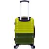Rockland Melbourne Hardside Expandable Spinner Wheel Luggage Set, White, Carry-On 20-Inch and Tote 14-Inch(Two Tone Green)