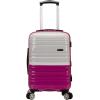 Rockland Melbourne Hardside Expandable Spinner Wheel Luggage Set, White, Carry-On 20-Inch and Tote 14-Inch(Two Tone White)