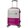 Rockland Melbourne Hardside Expandable Spinner Wheel Luggage Set, White, Carry-On 20-Inch and Tote 14-Inch(Two Tone White)