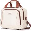 Rockland Melbourne Hardside Expandable Spinner Wheel Luggage Set, White, Carry-On 20-Inch and Tote 14-Inch(White)