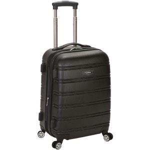 Rockland Melbourne Hardside Expandable Spinner Wheel Luggage Set, White, Carry-On 20-Inch and Tote 14-Inch(Black)