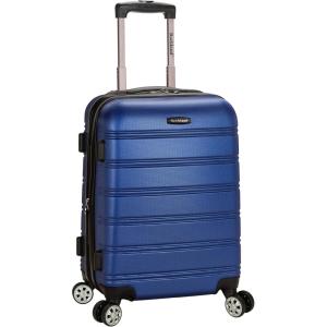 Rockland Melbourne Hardside Expandable Spinner Wheel Luggage Set, White, Carry-On 20-Inch and Tote 14-Inch(Blue)
