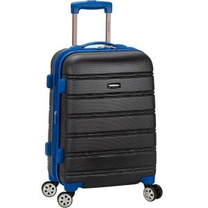 Rockland Melbourne Hardside Expandable Spinner Wheel Luggage Set, White, Carry-On 20-Inch and Tote 14-Inch(Grey)