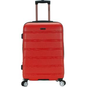Rockland Melbourne Hardside Expandable Spinner Wheel Luggage Set, White, Carry-On 20-Inch and Tote 14-Inch(Red)